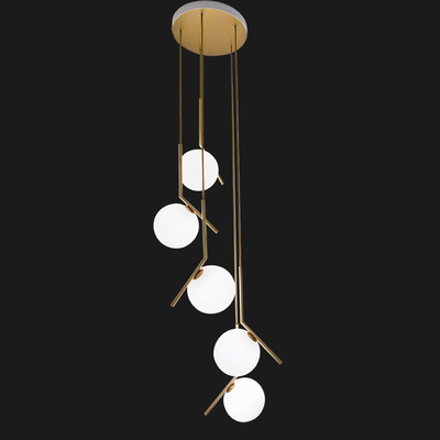 Long Pendant Lamp Modern Nordic Spiral Stair Hanging Light Dining Living Room Hotel Chandelier（WH-NC-69)