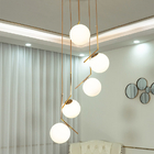 Long Pendant Lamp Modern Nordic Spiral Stair Hanging Light Dining Living Room Hotel Chandelier（WH-NC-69)