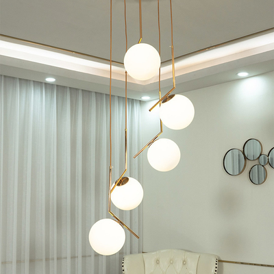 Long Pendant Lamp Modern Nordic Spiral Stair Hanging Light Dining Living Room Hotel Chandelier（WH-NC-69)