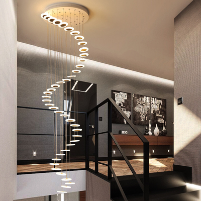 Modern minimalist staircase long LED hanging Chandelier Lighting (WH-NC-73)