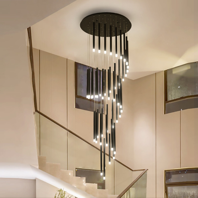 Modern led chandelier minimalist large long tube chandelier(WH-NC-76)