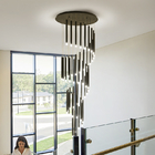 Modern led chandelier minimalist large long tube chandelier(WH-NC-76)