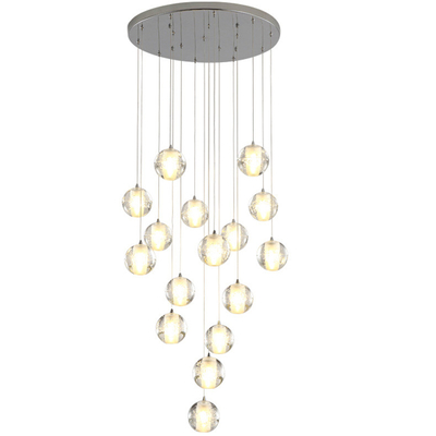 Modern LED Ceiling Long Chandelier Lighting Bubble Crystal Pendant Lamp(WH-NC-80)