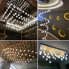 Modern LED Ceiling Long Chandelier Lighting Bubble Crystal Pendant Lamp(WH-NC-80)