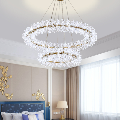 Modern LED Luxury Crystal Chandelier Rings Flower Crystal Chandelier(WH-NC-82）