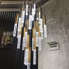 Modern Led Crystal Chandelier For Staircase Lobby Mall Villa Gold loft hanging lamp(WH-NC-84)