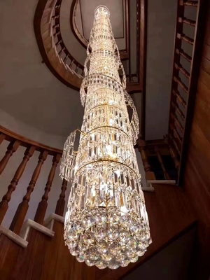 Luxury Decorative Big Size Lamp Modern Hotel Lobby Used Extra Large Crystal Chandelier(WH-NC-85)