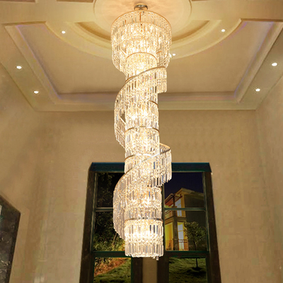 New Design Living Room Crystal Lights Villa Lobby modern staircase chandelier(WH-NC-86)