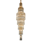 Luxury k9 crystal chandelier long staircase lamp living room lamp(WH-NC-89)