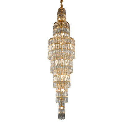 Luxury k9 crystal chandelier long staircase lamp living room lamp(WH-NC-89)