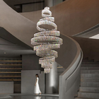Modern Staircase Chandeliers For Living Room Lobby Club Luxury Ring Lights(WH-NC-90)