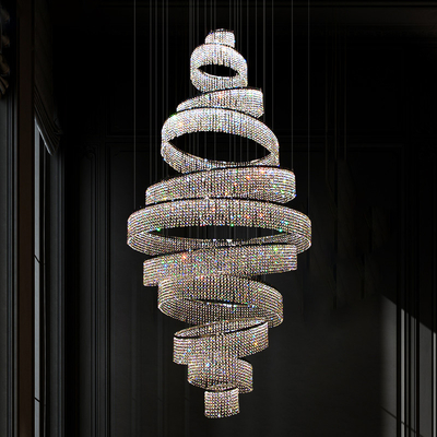 Modern Staircase Chandeliers For Living Room Lobby Club Luxury Ring Lights(WH-NC-90)