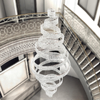 Modern Staircase Chandeliers For Living Room Lobby Club Luxury Ring Lights(WH-NC-90)
