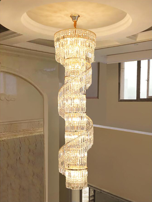 Luxury crystal chandelier duplex building hollow living room lamp large chandelier(WH-NC-91)