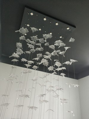 Art Designer Large Hotel Lobby Chandelier Maple Leaves Chandelier(WH-NC-96)