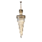 Luxury crystal chandelier for staircase spiral design modern crystal lamp(WH-NC-95)