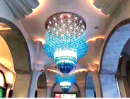 Modern Crystal Ceiling Chandelier For Living Room Lobby Luxury Long Staircase Blue Chandelier(WH-NC-99)