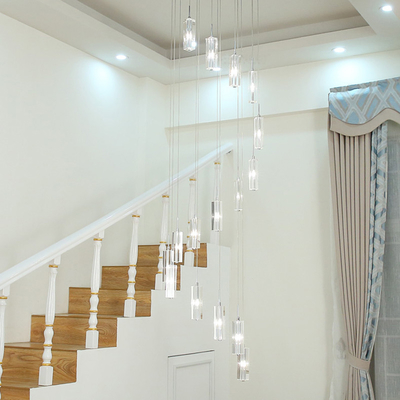 Long Crystal Staircase Chandelier Modern Design Indoor Lighting(WH-NC-100)