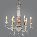 Wooden Iron Chandelier Lighting Vintage Crystal Lustre vintage chandelier(WH-CI-110)