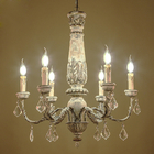 Wood Bead chandelier lighting lustre bois for country farmhouse rustic Chandelier(WH-CI-21)