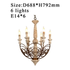 Loft chandelier antique lighting suspension lustre wooden art deco Wooden Chandelier(WH-CI-117)