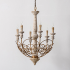 Loft chandelier antique lighting suspension lustre wooden art deco Wooden Chandelier(WH-CI-117)
