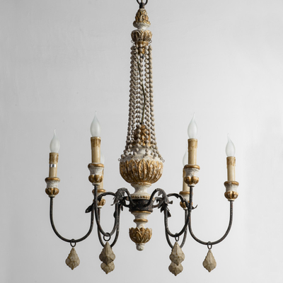 Wood chandeliers lighting french bedroom suspended lights(WH-CI-118)