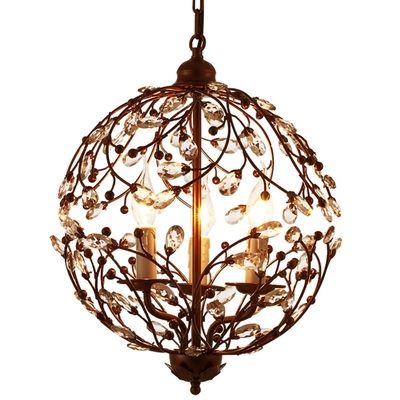 K9 Crystal Pendant Lights Hanging Lamps spherical Tree Leaf floral chandelier(WH-CI-120)