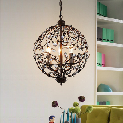 K9 Crystal Pendant Lights Hanging Lamps spherical Tree Leaf floral chandelier(WH-CI-120)