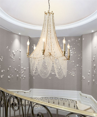 Long chandelier crystal decoration lamp hall lighting villa building spiral staircase chandeliers(WH-CI-121)