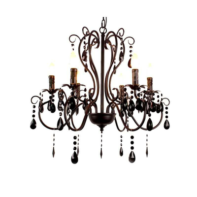 Bedroom Crystal Chandelier Hanging Lamp Indoor Black Chandlier(WH-CI-122)