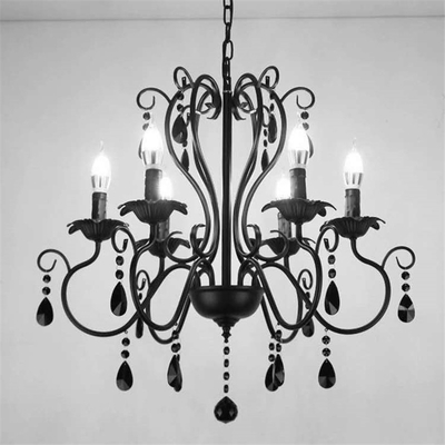 Bedroom Crystal Chandelier Hanging Lamp Indoor Black Chandlier(WH-CI-122)