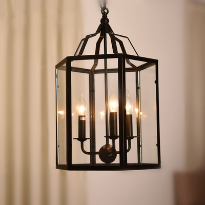 Vintage Led Candle Chandelier Black Candlesticks Bird Cages Living Rroom Loft Black Chandelier(WH-CI-125)