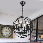 Vintage Iron Chandelier Lighting Black Retro Lustre Industriel Orb chandelier(WH-CI-126)