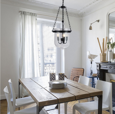Vintage Glass Pendant Lamps Retro American Country Loft Iron Pendant Light(WH-CI-129)