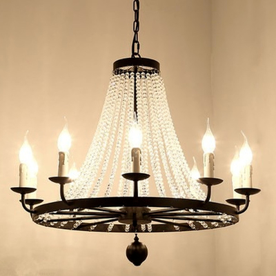 Vintage Elegant Black Crystal Chandelier Lustre Crystal Lighting(WH-CI-141）