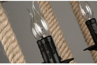 Hemp Rope Vintage Industrial Pendant Lamp Loft Dining Room industrial chandelier(WH-CI-144)