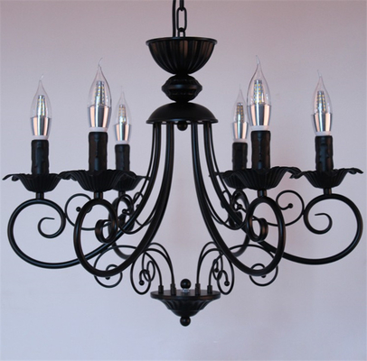 Vintage Loft Retro Chandelier Beige Black Color Vintage lustre American Candle Chandelier(WH-CI-146)