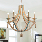 Solid wood chandeliers nordic turquoise lighting loft decor living room coolest chandelier(WH-CI-150)