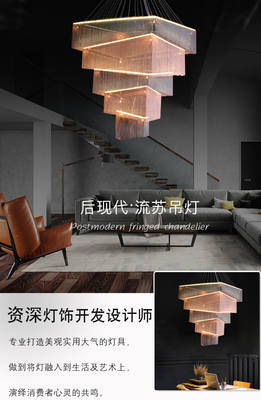 Hotel Large Project Chandelier rectangle interior lighting(WH-CC-26)