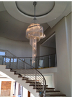 Large Hotel Staircase Stairwell Living room tassels Spirl Chandelier（WH-CC-28）