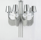 Modern silver Black Tassel chandelier lighting living room luxury chandelier(WH-CC-30）