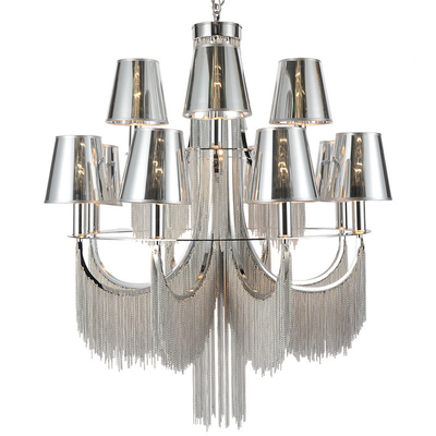 Modern silver Black Tassel chandelier lighting living room luxury chandelier(WH-CC-30）