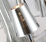 Modern silver Black Tassel chandelier lighting living room luxury chandelier(WH-CC-30）