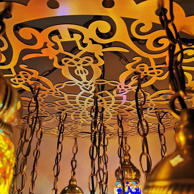 Moroccan Turkish Style Retro Vintage Pendant Light E27 Base Mediterranean Large Chandelier(WH-DC-35)