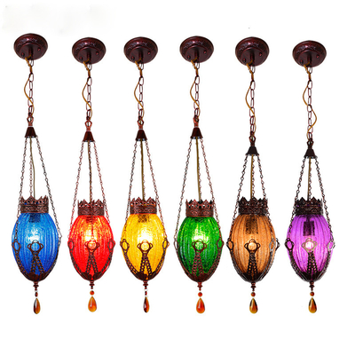 Turkish Bohemia moroccan Mediterranean stained glass pendant light（WH-DC-39)