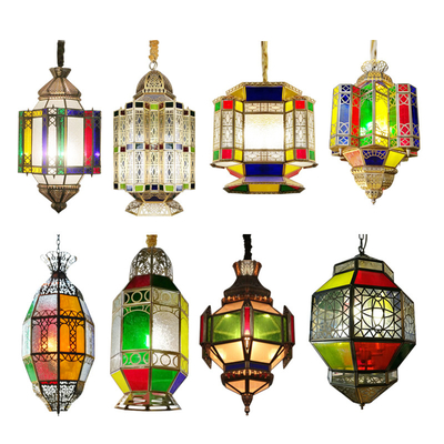 Arab Style Moslem Led Metal Glass Lighting Vintage Decor Pendant Light(WH-DC-45)