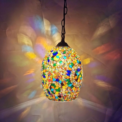 Original Turkish Complex Manual Craft Masac Glass Pendant Lamp(WH-DC-49)