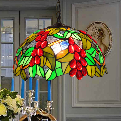 European Retro Tiffany Colorful Glass Chandelier Bar Restaurant Chandelier(WH-TF-21)