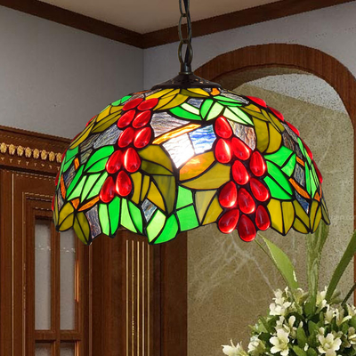 European Retro Tiffany Colorful Glass Chandelier Bar Restaurant Chandelier(WH-TF-21)